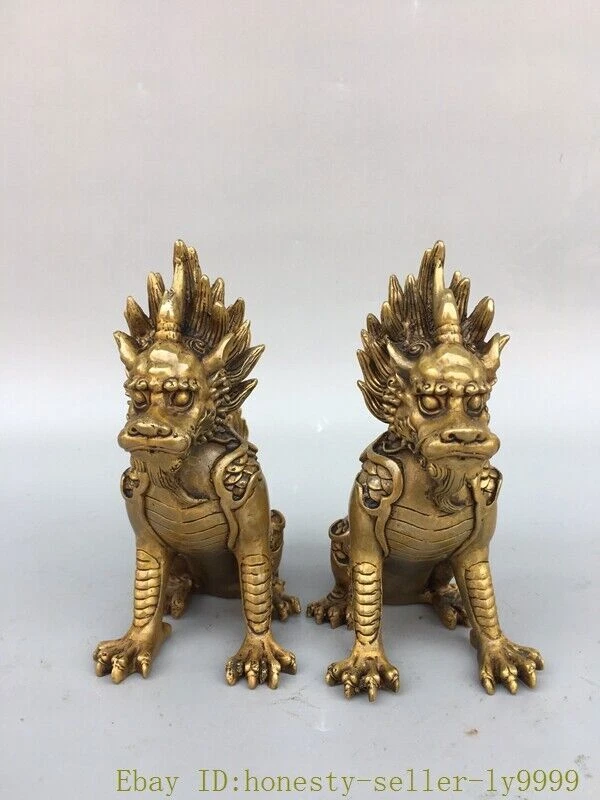 麒麟在中国风雕像、雕像| eBay