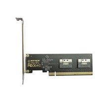 PCIe 4.0 X16 to Dual 2Ports SFF-8654 8i Slimline SAS Adapter Converter Card