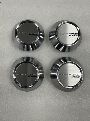 Work Wheels Emotion Silver High Center Caps ZR10 CR Kiwami 4pcs genuine ship now