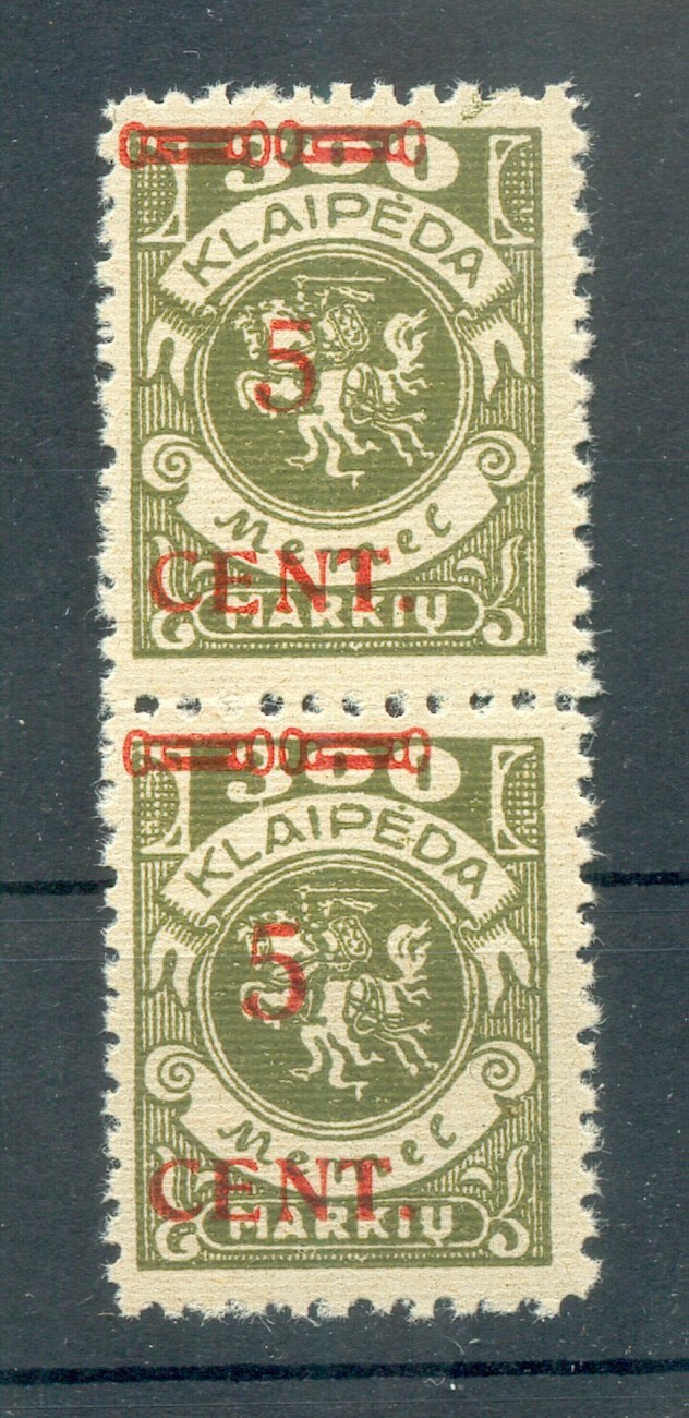 Memel 174S2 Type Pair** MNH Mint Never Hinged BPP 100EUR (72467)