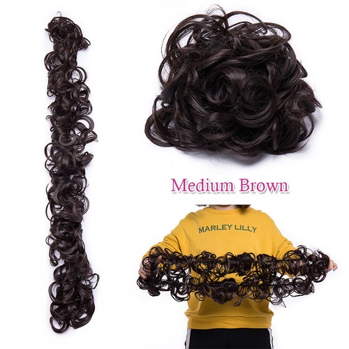 Pezzo capelli pieghevole avvolgente updo Twirl disordinato panino estensione capelli nuovo come umano - Foto 15 di 25