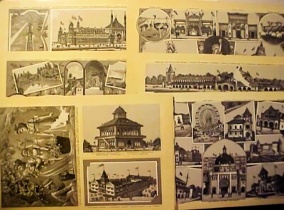 US MID WINTER EXPO 1894 9 '' X 6'' ,7 DIFF CARDS,4 WITH SMALL SCUFFS,3 ARE FINE .