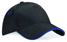 Image of Black/Royal Ultimate 5 Panel Cap with Sandwich Peak, Ideal Gift/Present