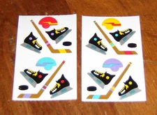 Mrs. Grossman Lot of Two Half Strips ~ Hockey Skates, Stick, Puck....