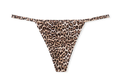 Victoria's Secret Sexy V-String G-String Skimpy Strappy Marzipan Cheetah NWT