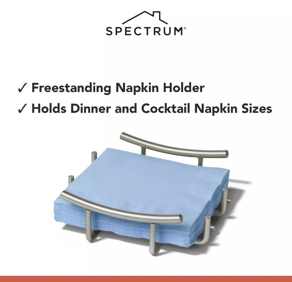 Soporte para servilletas de papel plano Euro, dispensador de servilletas para mesa de comedor y cocina Foto 3 de 4