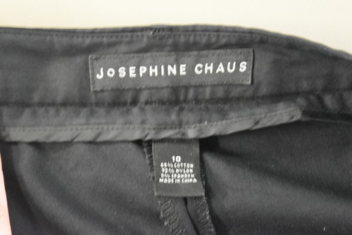 Josephine Chaus Womens Pants Size 10 Black Solid Chino Slacks Cotton Casual - Picture 4 of 4