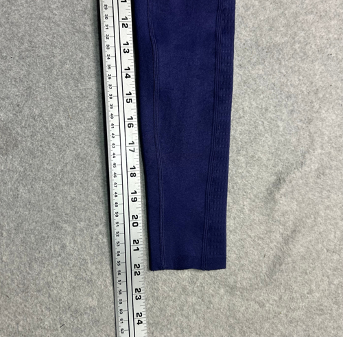 Fabletics Sculpt Knit Leggings Womens XS Navy Blue High Waisted Pocket Neon - Picture 7 of 10