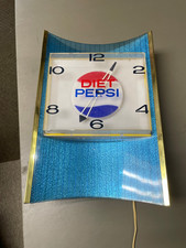 Vintage 1960’s Diet Pepsi Clock Lighted Sign