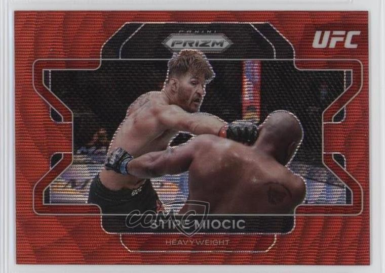 2022 Panini Prizm UFC Ruby Wave Prizm Stipe Miocic #100 1b8