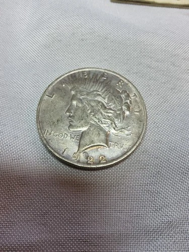 1922-S $1 Peace Silver Dollar  AU Incredible Detail