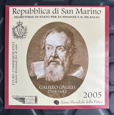 RÉPUBLIQUE DE SAINT- MARIN 2 Euro ANNÉE MONDIALE DE LA PHYSIQUE 2005 - Photo 1/4