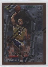 1996-97 Topps Finest Common Bronze Derek Fisher #43 8d4
