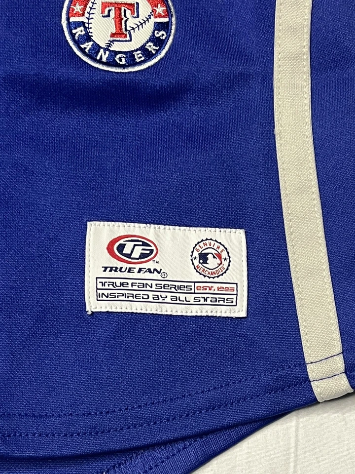 True Fan Texas Rangers Baseball Jersey Children’s 3T Blue & Red Short Sleeve MLB - Image 4 of 4