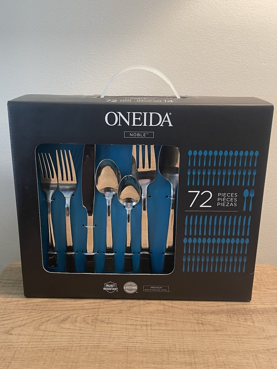 New Oneida NOBLE 72 Piece Premium Stainless Steel Service for 14