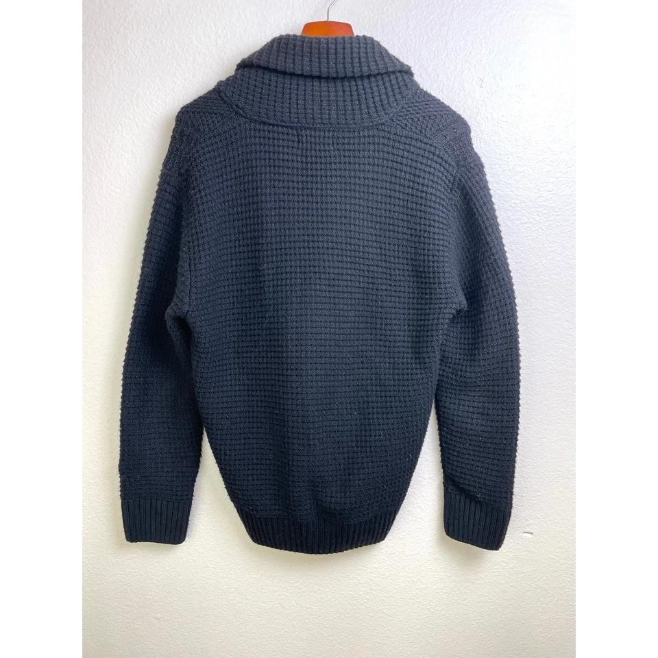 Cárdigan Zara Para Hombres Talla L Tejido con Cable Grueso Grueso Pescador Academia Azul Marino Náutico Foto 2 de 4