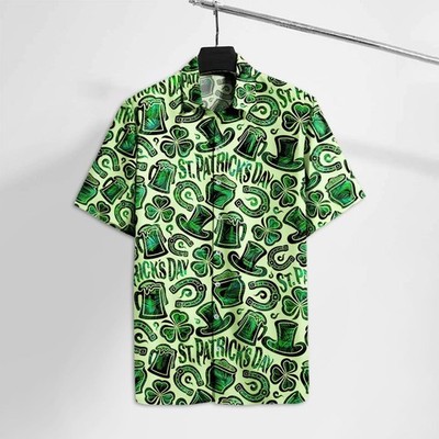 Happy St. Patrick's Day Irish Hawaiian Aloha Shirt Party