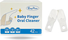 Baby Tongue Cleaner Newborn Finger Toothbrush, 42 Count Disposable Wet and Dry U