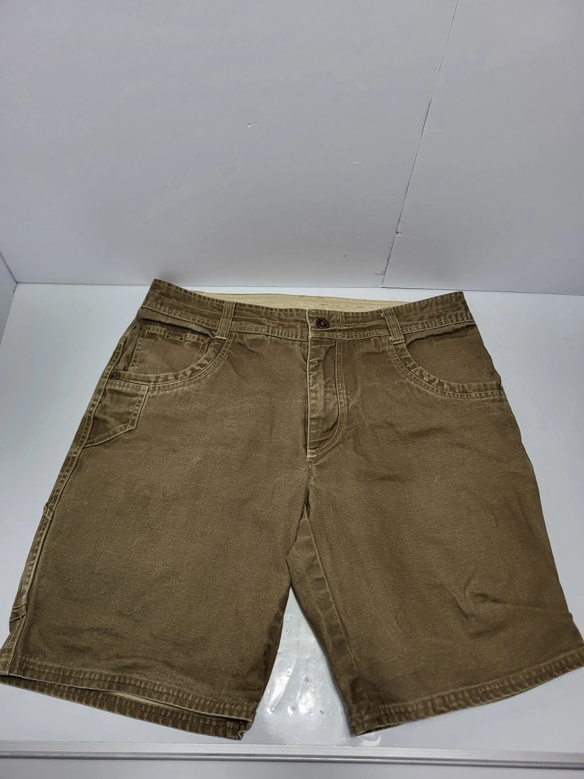 Kuhl Vintage Patina dye Shorts Mens Size 34 Brown Hiking Outdoor