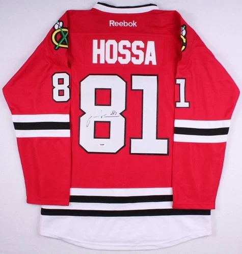 Marian Hossa Signed Jersey W COA Memrobrilia Sports Hockey (GAL157472)