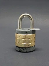 Vintage Donner Lock C-25 Combination Padlock Combo & Number Barrel Sylmar RARE