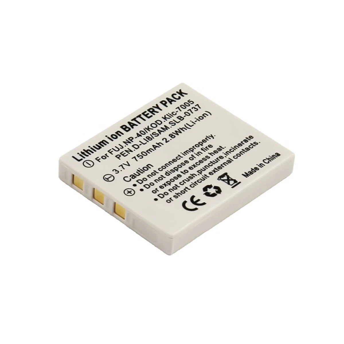 Batteria Per Videocamera HP CANP-40, 3.7V 1250mAh Li-Ion, Ricambio Compatibile 100%