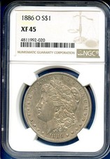 1886 O NGC XF45 Morgan Silver Dollar $1 US Mint Rare Key Date Coin 1886-O XF-45