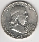 1960 D FRANKLIN HALF DOLLAR 90% SILVER 50¢ DENVER MINT UNITED STATES OF AMERICA
