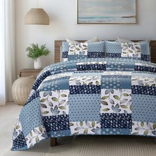 SLPR Pacific Coast 3-Piece Quilt Set - Queen Size with 2 Shams, Lightweight Quil