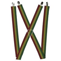 Buckle-Down Suspenders, Houndstooth Black Rasta 1.5-Inch Wide Regula (Us Import)