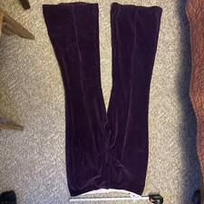 Vintage 60s/70s Happy Legs purple velvet hip hugger Bell Bottoms pants