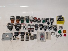 Mixed Lot of Allen Bradley, Square D Contact Blocks, Pushbutton Switches, Parts