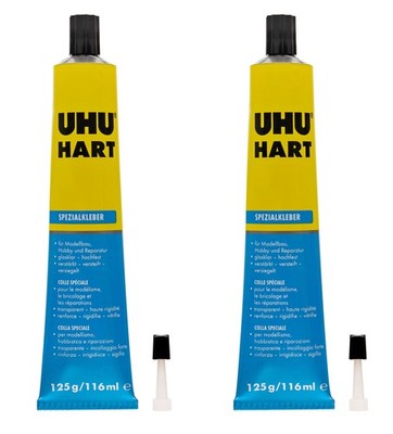 2x UHU Spezialkleber Hart Tube 125 g
