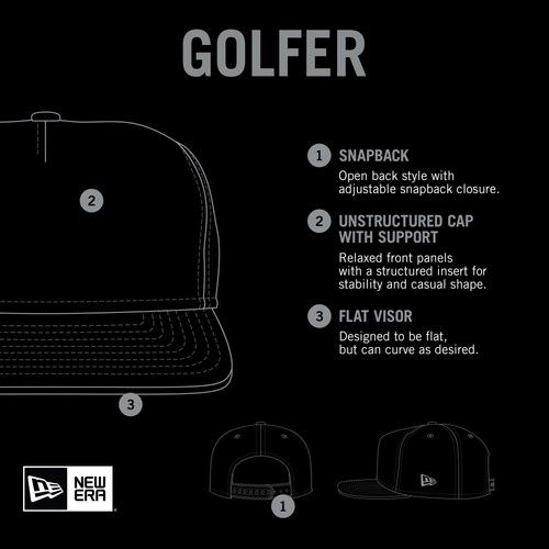Men's New Era Khaki Los Angeles Angels Summer Essential Golfer Snapback Hat - Picture 6 of 6