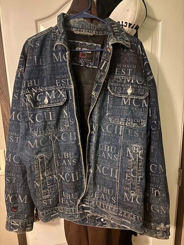 Fubu Vintage 90s Collection Logo Blue Denim jacket - product listing photo