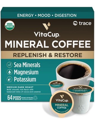 Mineral Coffee Pods with Trace Minerals, Hydrate, Replenish & Restore, w/Sea ...