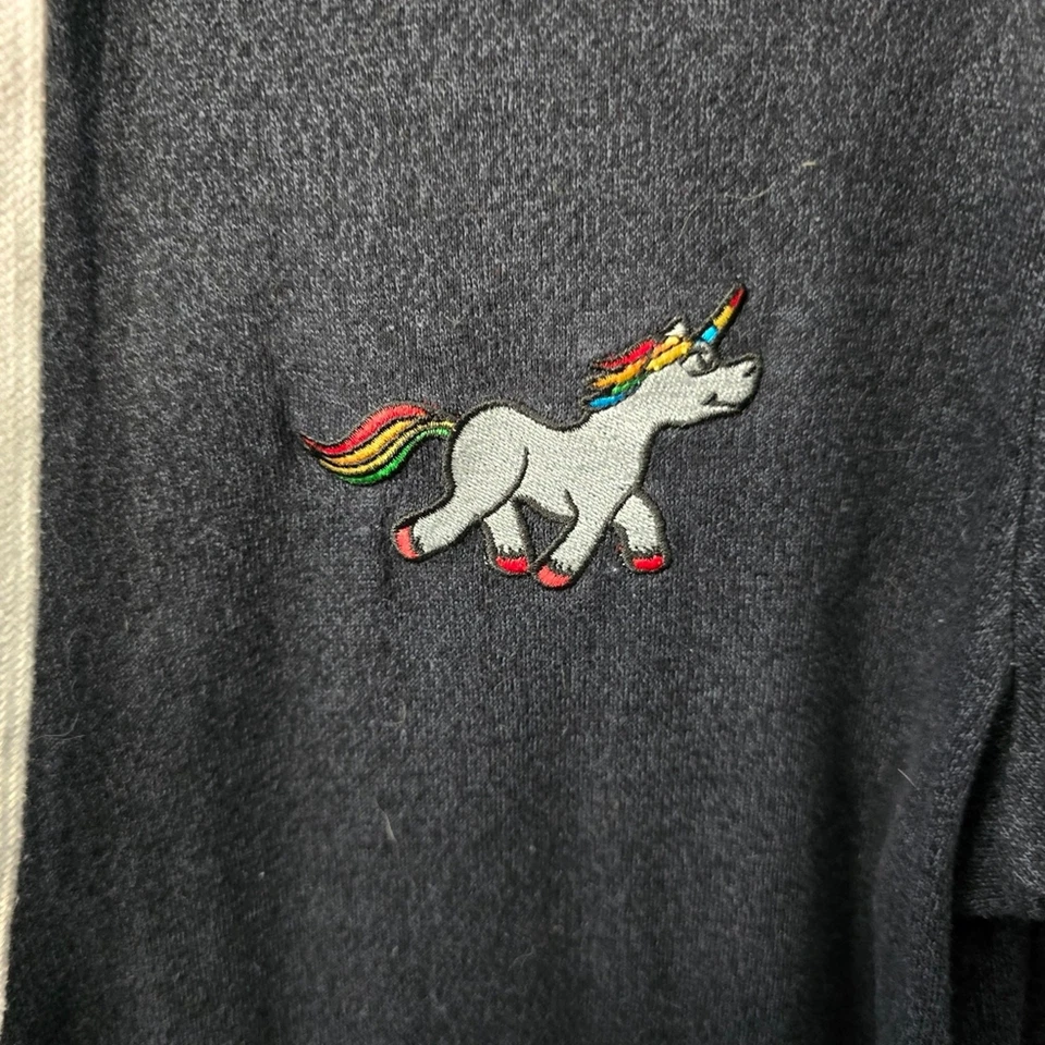 Joe Boxer Arco Iris Unicornio Parche Sudadera con Capucha Talla Grande Caprichoso Años 90 Niña Núcleo Foto 4 de 4