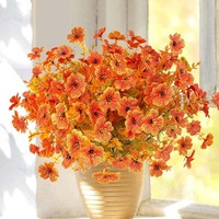 KüNstliche Herbstblumen 6 BüNdel Wetterfest Deko FüR Balkon Tisch Innen AußEn