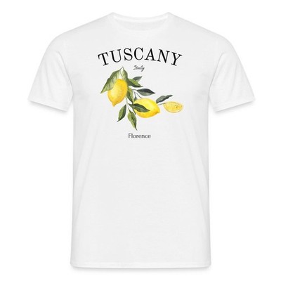 Tuscany Italy Florence Toskana Italien Zitrone Männer T-Shirt