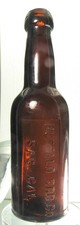 BUFFALO BREWING SACRAMENTO CALIFORNIA ANTIQUE BLOB TOP BEER BOTTLE. VERY SCARCE