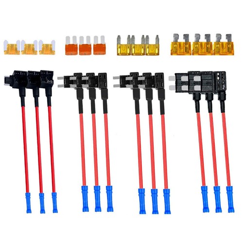 12PCS Add-a-Circuit Fuse Tap-Micro Auto Mini Blade Piggy Back Fuse Holder 12V - Picture 13 of 13