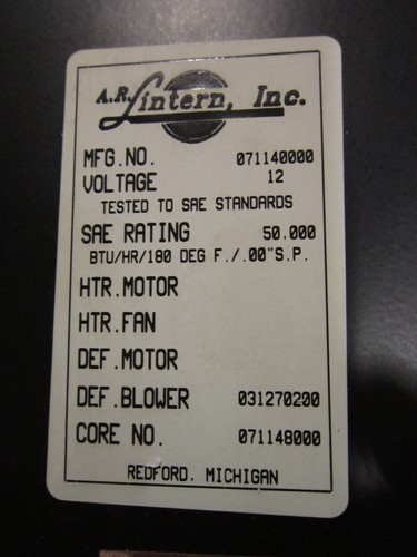 New Open Box Genuine OEM Collins DEFROSTER HEATER UNIT #361736-MID #071140000 - Picture 7 of 13