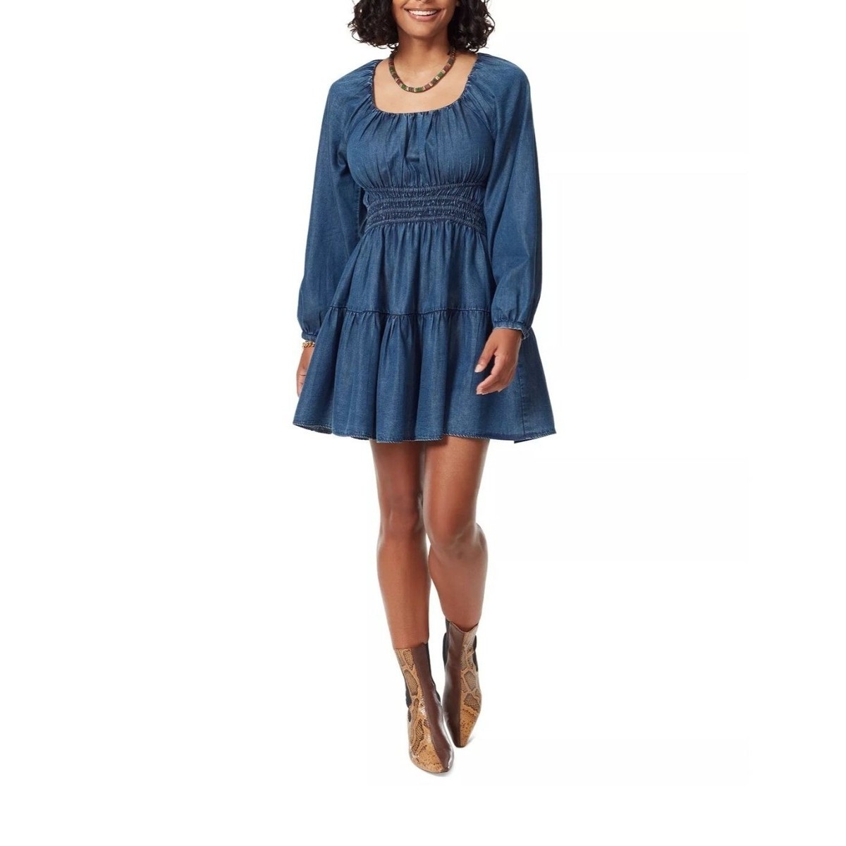 denim spaghetti strap maxi dress Sweetheart Neck Midi Blue NAVY / MEDIUM embroidered wedding gown Size:24/56 our Womens Smocked Bodice Kids Princess Evening Dresses