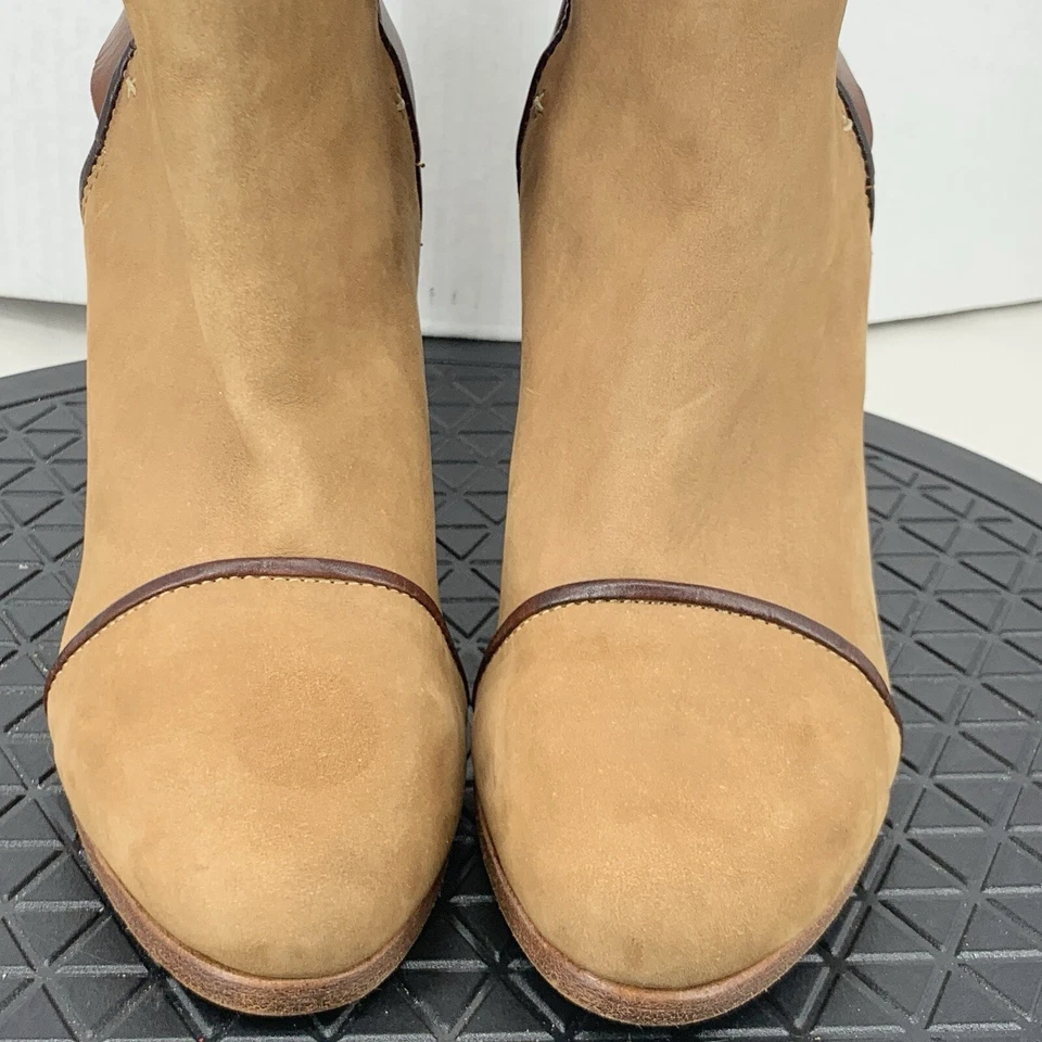 Rag & Bone Boots Women 37 Size 7 Shoes Brown Leather Ankle Booties Heels Kinsey - Image 4 of 4