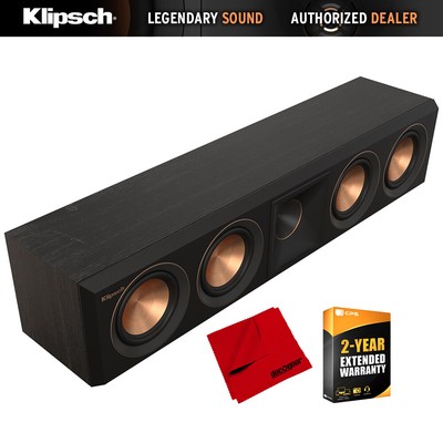 Klipsch RP-404C II Speaker: Enhanced Tweeter - Ebony w/ 2 Year Warranty Bundle
