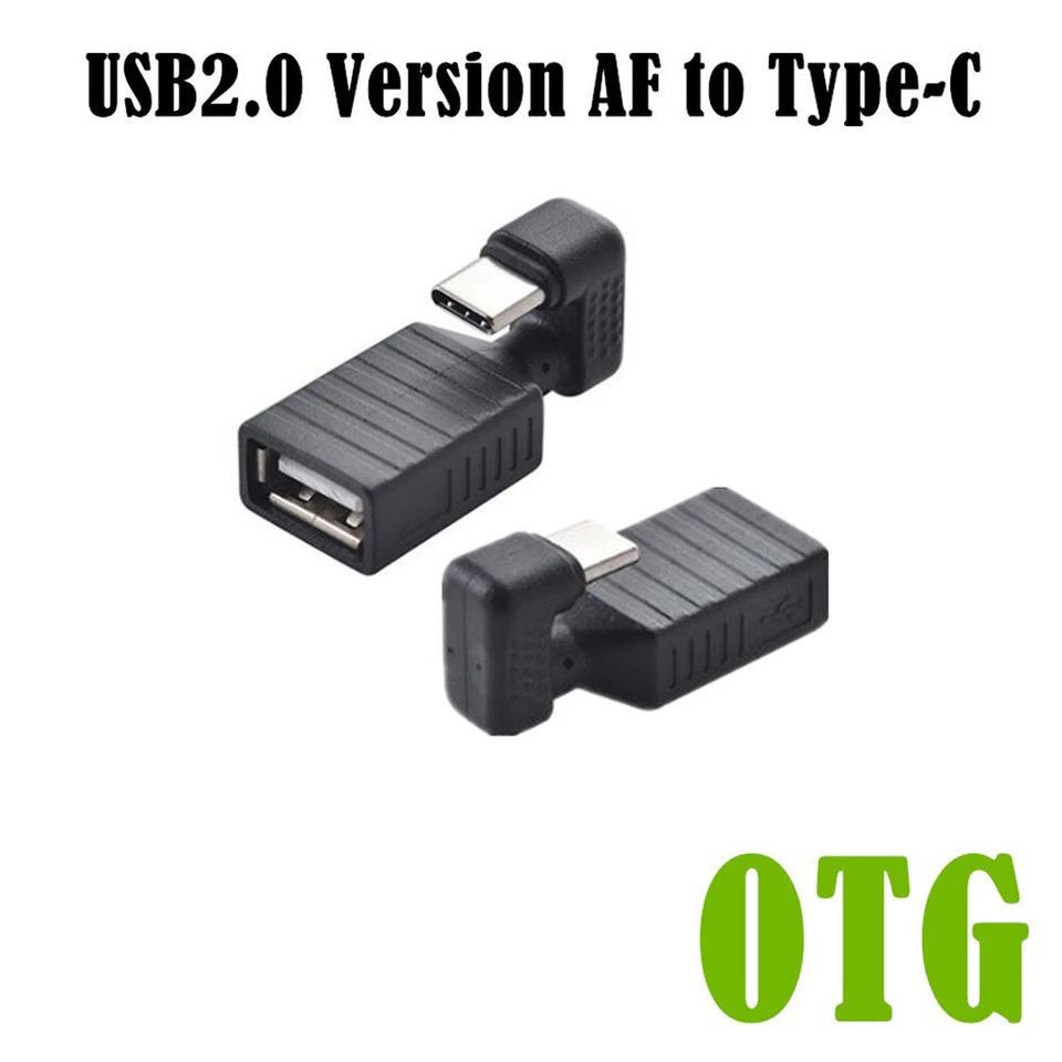U Shape USB 3.1 Type C Male to USB 2.0 A Female OTG Adapter Laptop Tablet Phone - Image 3 of 4