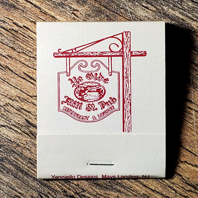 Ye Olde Mill ST. Pub Mays Landing NJ Matchbook (Matches) Unstruck Complete
