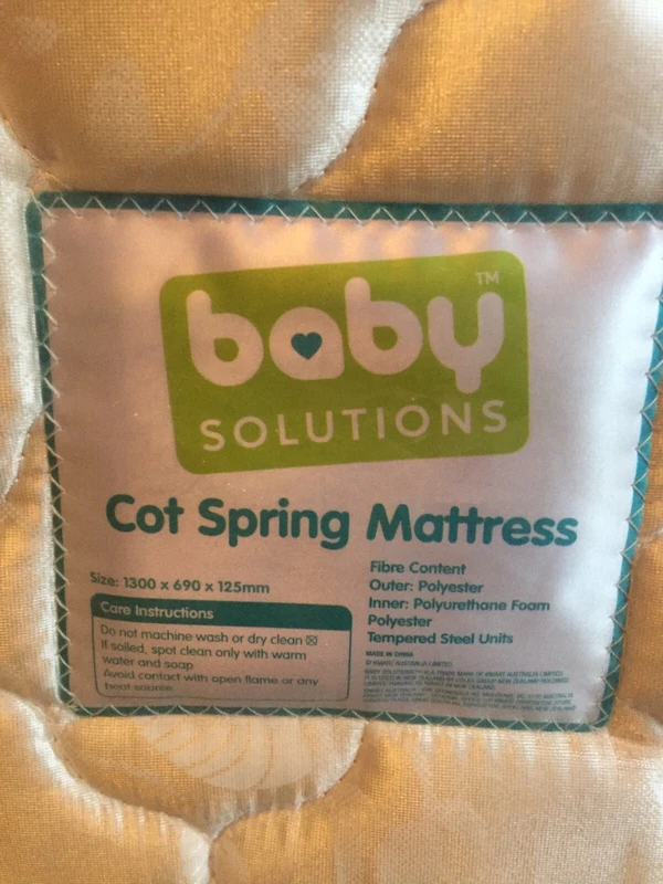 baby solutions cot spring mattress