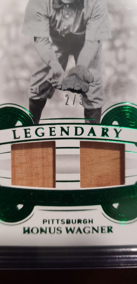 Panini Honus Wagner 2019 reliquias dobles impecables raras 2 de 3 materiales legendarios   Foto 3 de 4