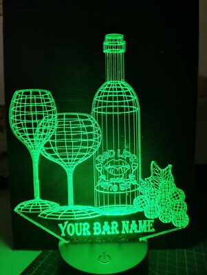 personalisiertes Barschild Männerhöhle LED leuchten mit Ihrem Barnamen oder Garten Kneipe